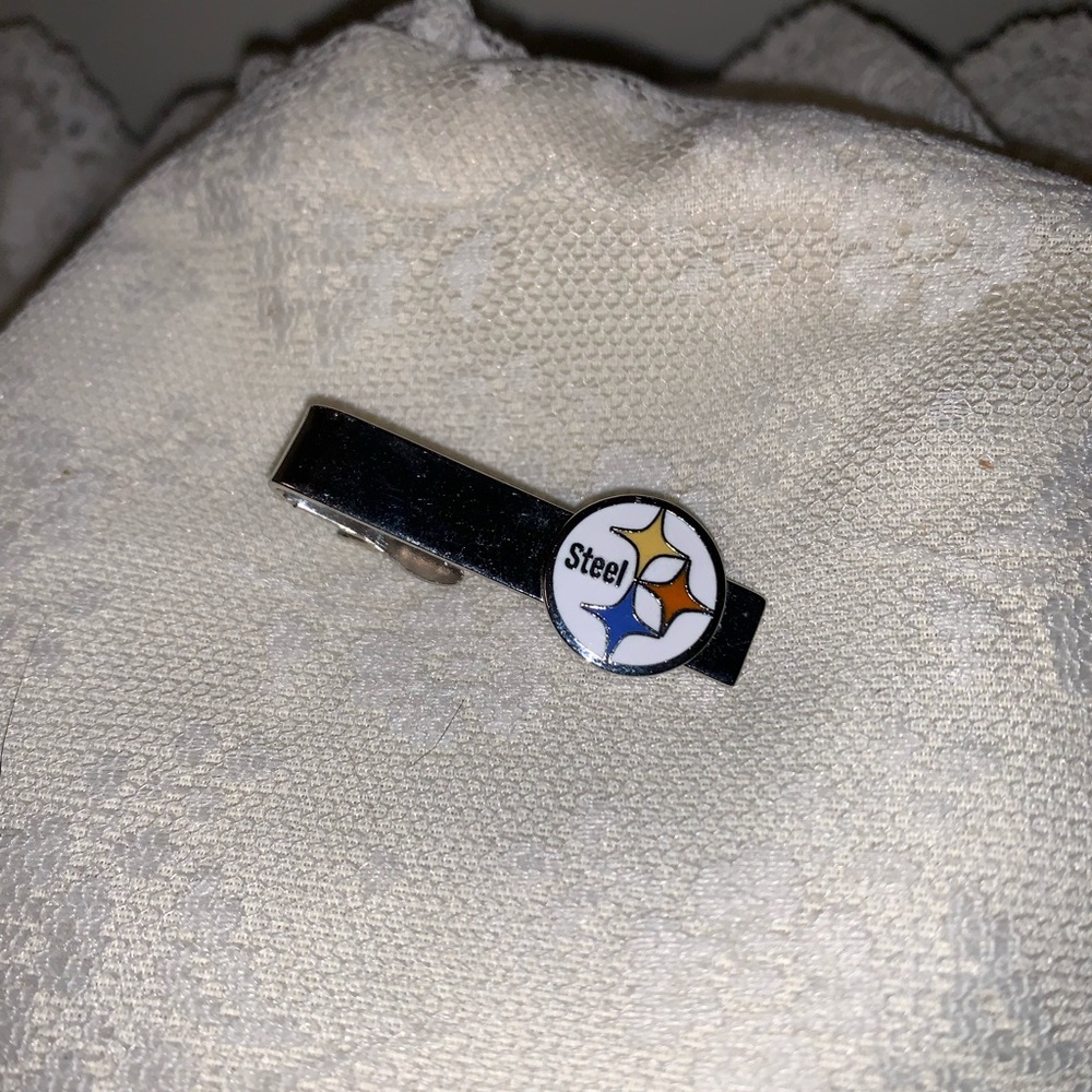 USS Steel Tie Clip silver toned